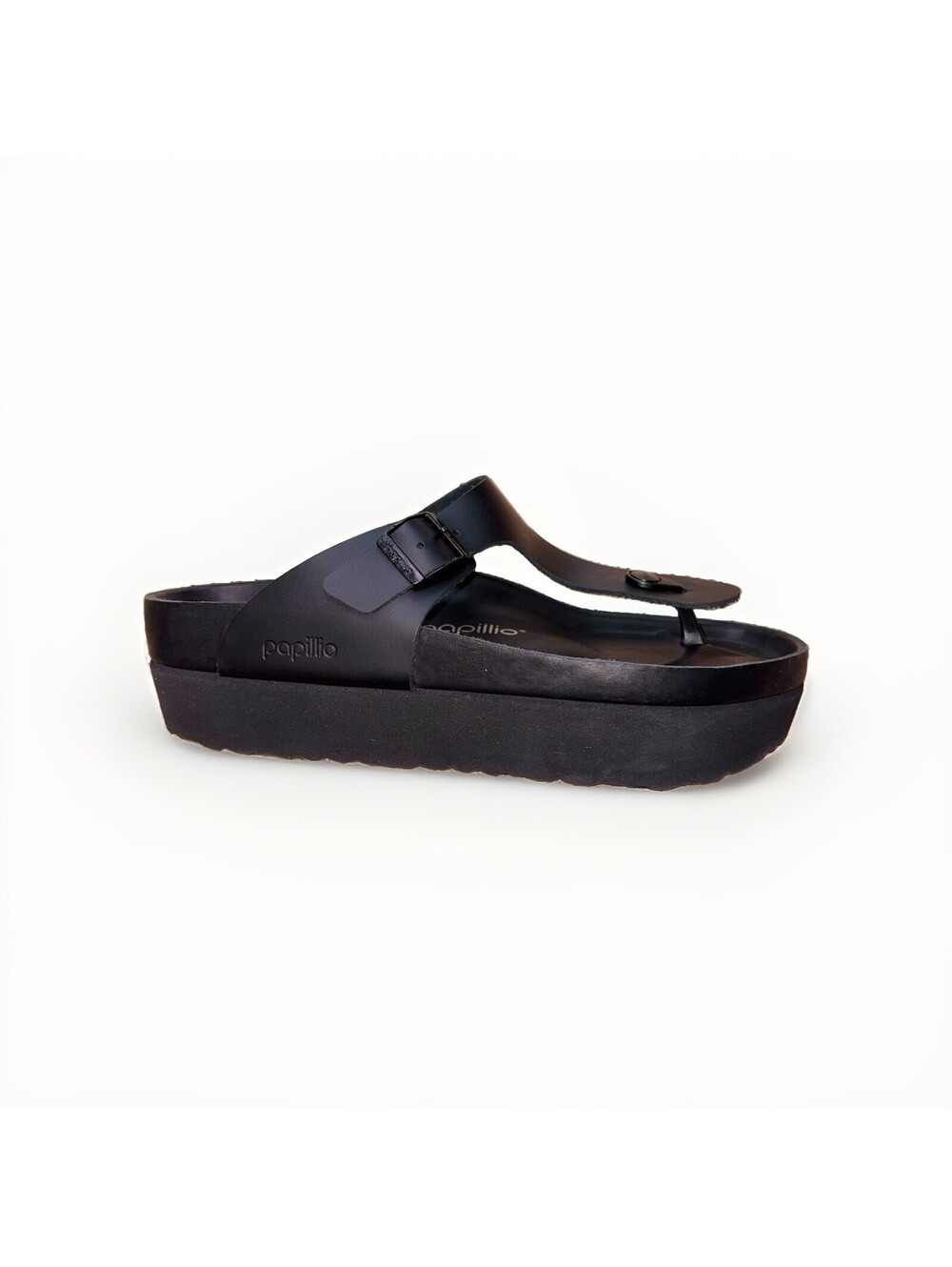 Papillio by Birkenstock Women’s 11 Black Vegan Platform Sandals Buckle